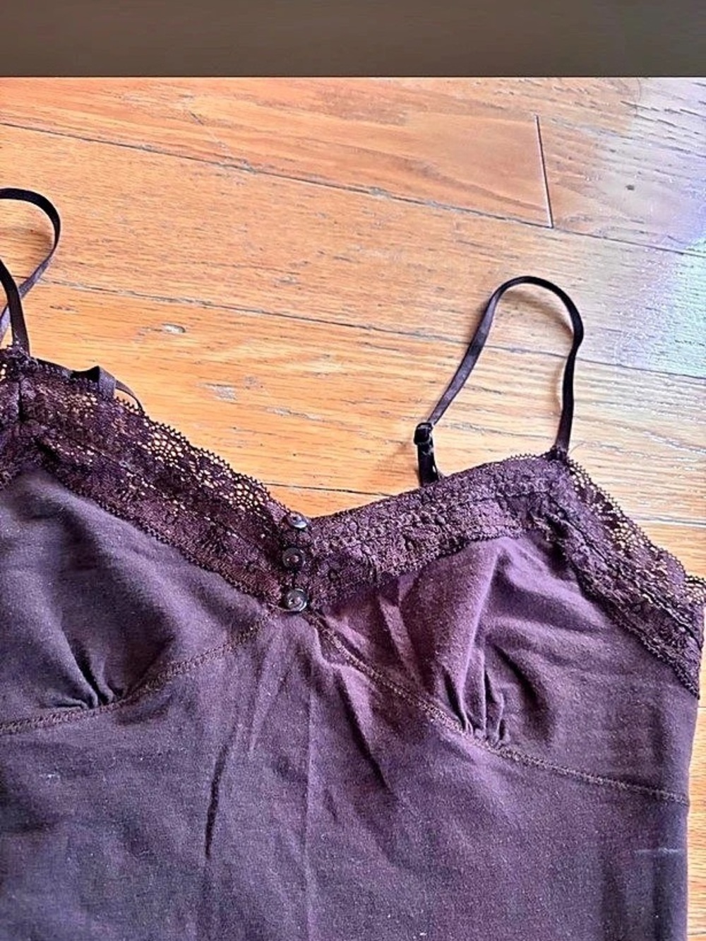 BOZZOLO Lace Trim Mini Dress in Brown Size Small - Picture 3 of 5